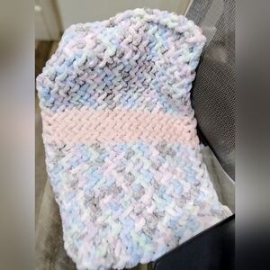 Pastel Knitted Baby Blanket